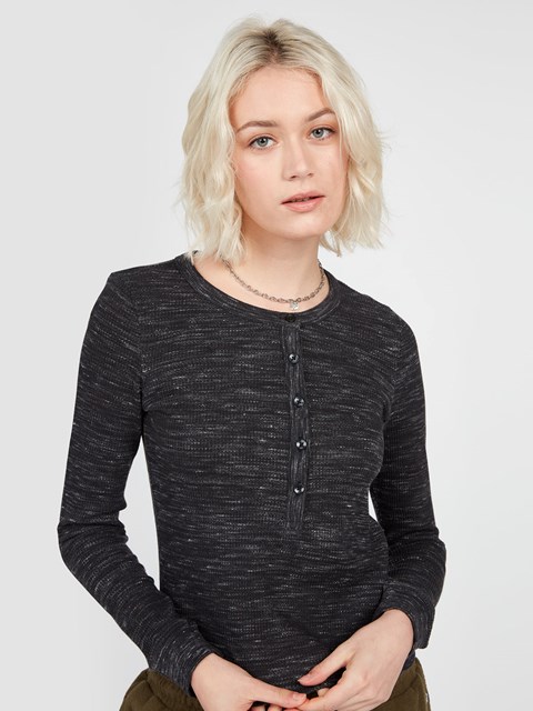 Volcom Apres Stone Long Sleeve Shirt Svarta | IAU845021