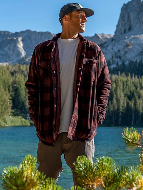 Volcom Bowered Fleece Long Sleeve Jacket Mahogany | HDO948523