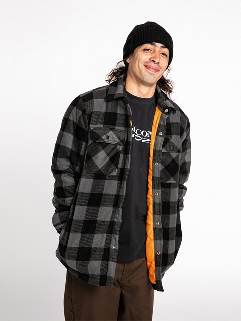 Volcom Bowered Fleece Long Sleeve Shirt Pewter | NFP120589