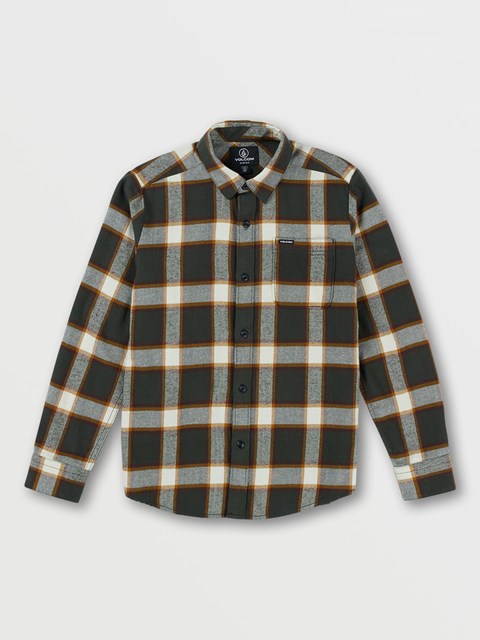 Volcom Caden Plaid Long Sleeve Shirt Svarta | OCB506289
