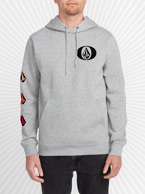 Volcom DIY'D Pullover Hoodie Korall Grå | KCZ105679