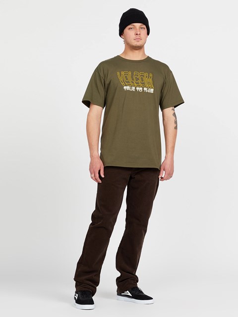 Volcom Double Take Korta Sleeve Tee Military | YLM260173