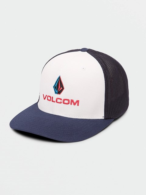 Volcom Duel Duo Flexfit Hat Marinblå | KFH891753