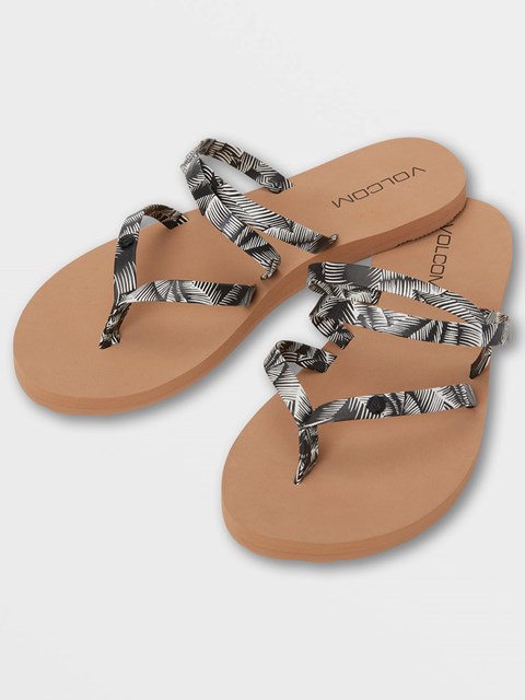 Volcom Easy Breezy Ii Sandal Svarta Vita | JEM043698
