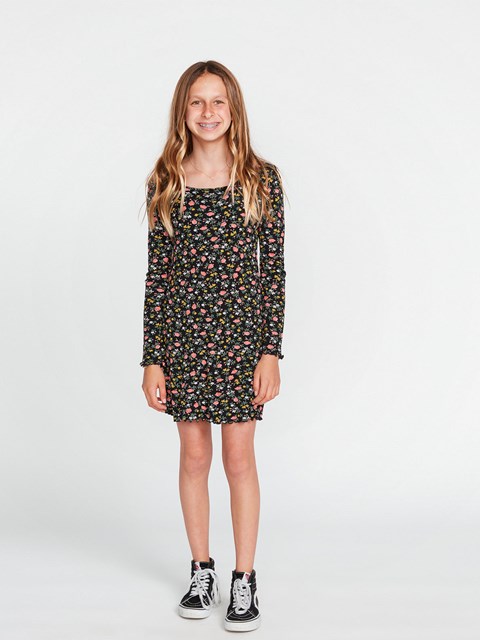 Volcom Eazy Focheezy Klänning Svarta | DTS570438