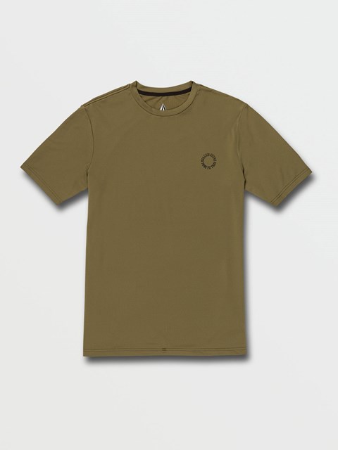 Volcom Faulter Korta Sleeve UPF 50 Rashguard Military | FXM758136