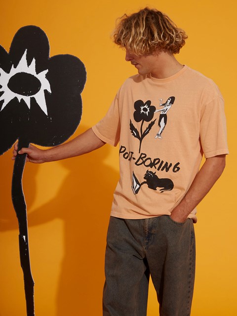 Volcom Featured Artist Bob Mollema Korta Sleeve Tee Sunburst | MUG189345