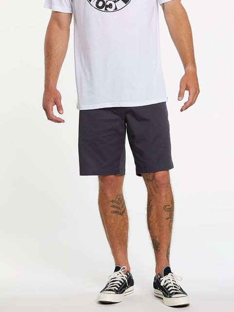 Volcom Frickin Elastic Midja Shorts Charcoal | COW745210