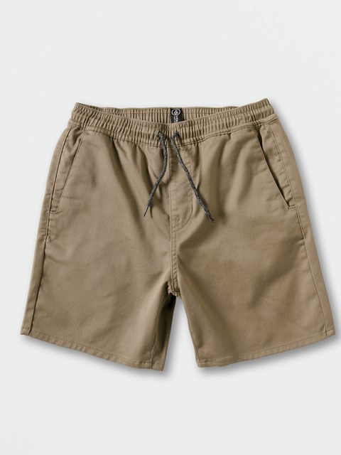 Volcom Frickin Elastic Midja Shorts Khaki | QYJ213850