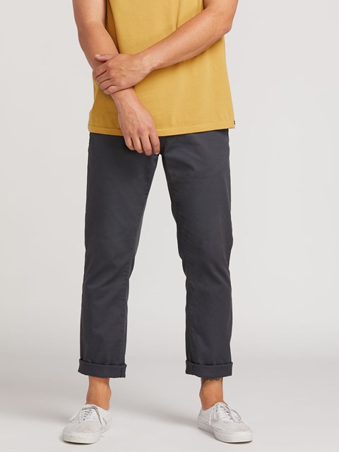Volcom Frickin Modern Stretch Chino Pants Charcoal | VOW987306