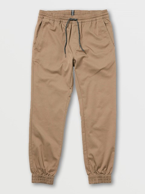 Volcom Frickin Slim Jogger Pants Khaki | DJK397850