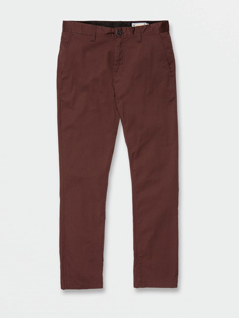 Volcom Frickin Slim Stretch Pants Mahogany | RHE361427