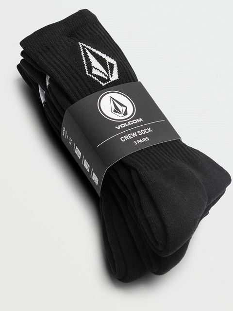 Volcom Full Stone Socks 3 Pack Svarta | ITN897130