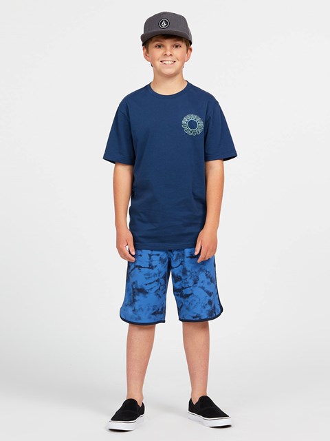 Volcom Glassoff Korta Sleeve Tee Indigo | KDE725318