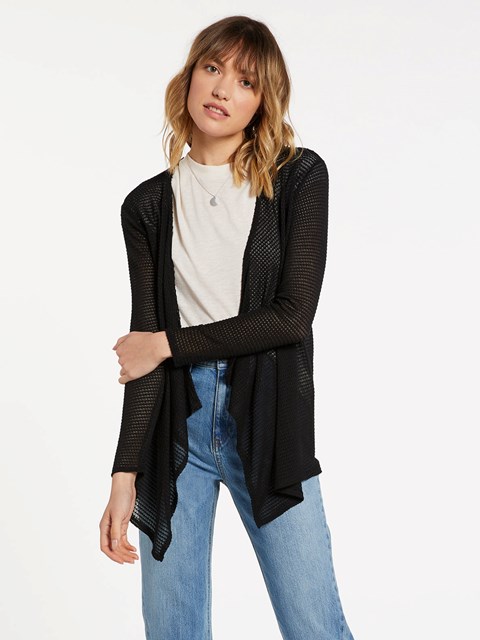 Volcom Go Go Wrap Cardigan Svarta | VWB679124