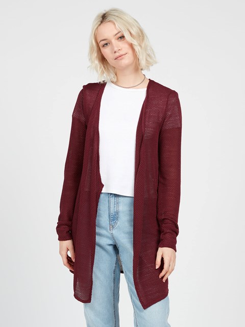 Volcom Go Go Wrap Cardigan Vinröda | LYD731694