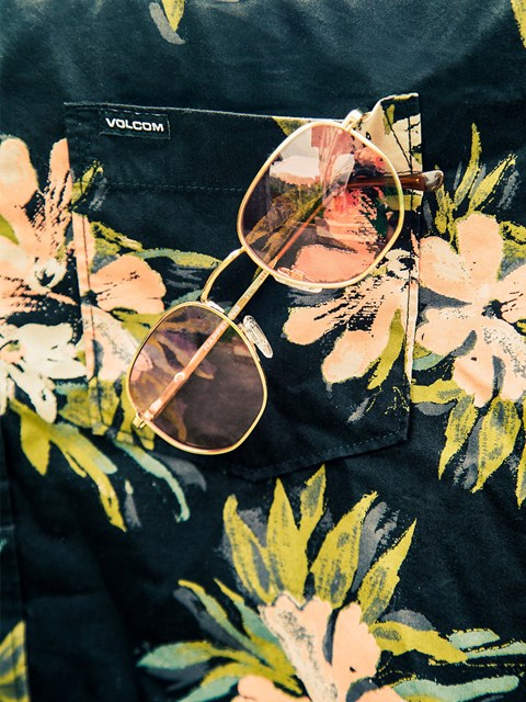 Volcom Happening Sunglasses Guld Rosa | DCF207413