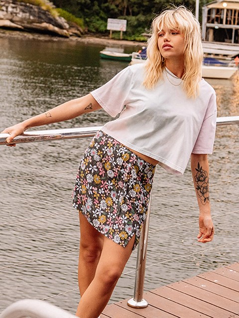 Volcom Happy Dazee Mini Skirt Espresso | AGK561980