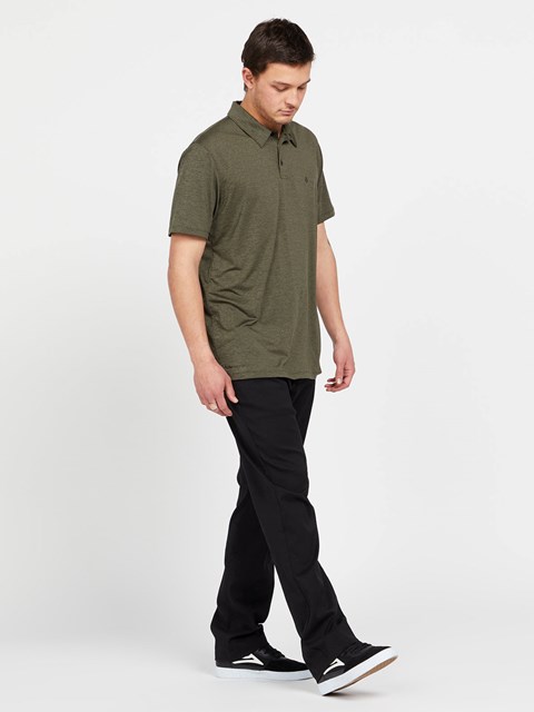 Volcom Hazard Pro Korta Sleeve Polo Military | TEC256941