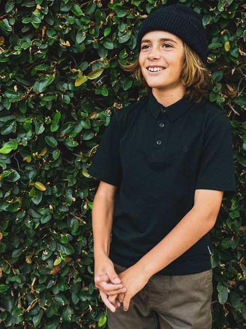 Volcom Hazard Pro Polo Korta Sleeve Svarta | FLV753962