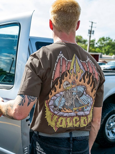 Volcom Hessian Korta Sleeve Tee Svarta | ZXJ965184