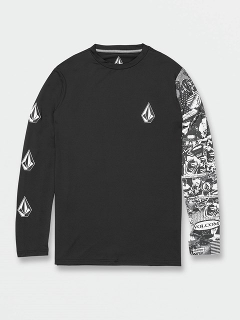 Volcom Iconic Stone Collage Long Sleeve Rashguard Svarta | IWE731645
