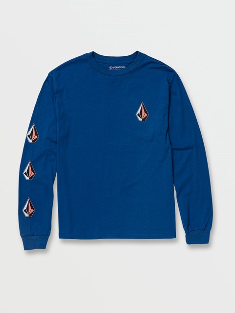 Volcom Iconic Stone Long Sleeve Tee Kungsblått | OMV476539
