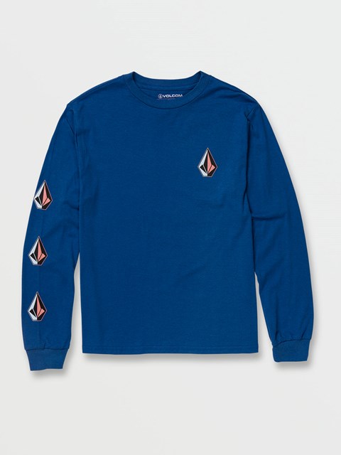 Volcom Iconic Stone Long Sleeve Tee Kungsblått | PTY496307