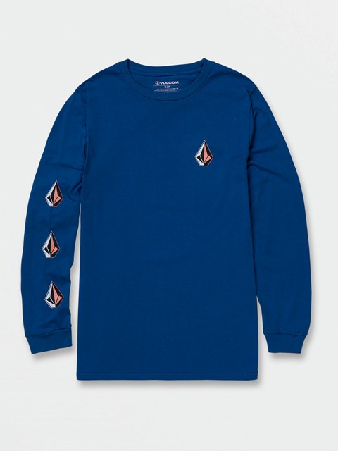 Volcom Iconic Stone Long Sleeve Tee Kungsblått | QNK296014