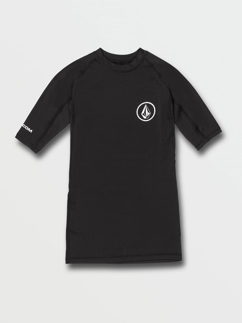 Volcom Lido Solid Korta Sleeve UPF 50 Rashguard Svarta | KAC863241
