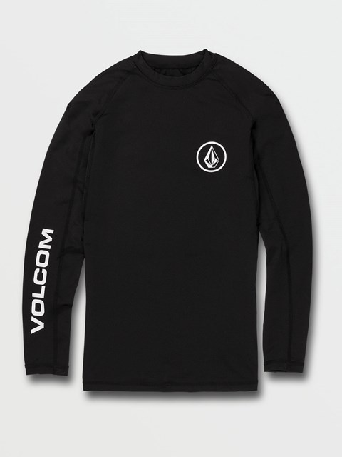 Volcom Lido Solid Long Sleeve UPF 50 Rashguard Svarta | RKH569471