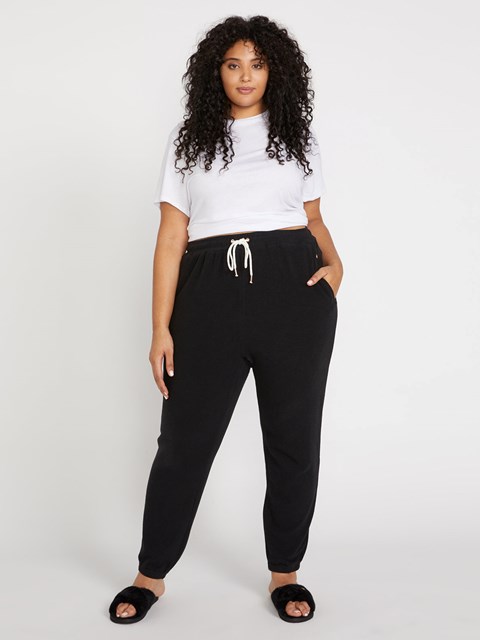 Volcom Lived In Lounge Fleece Pants Plus Size Svarta | XIK940185