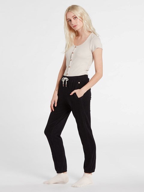 Volcom Lived In Lounge Fleece Pants Svarta | USK159782