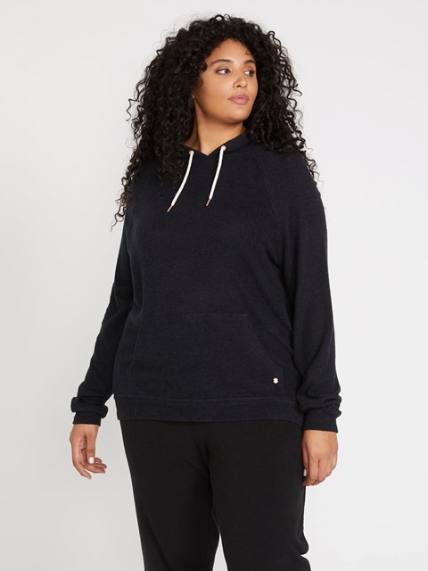 Volcom Lived In Lounge Hoodie Plus Size Svarta | UNB702359