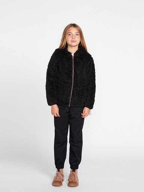 Volcom Lived In Lounge Phuz Zip Up Jacket Svarta | PKE609752