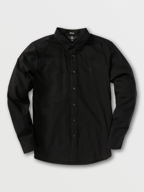 Volcom Men's Black Oxford Stretch Long Sleeve Shirt Volcom | PBJ584210