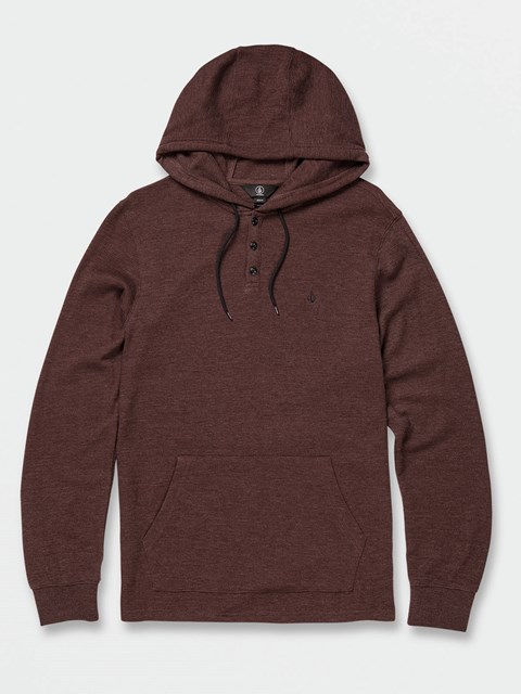 Volcom Murph Thermal Long Sleeve Shirt Mahogany | GVF526971
