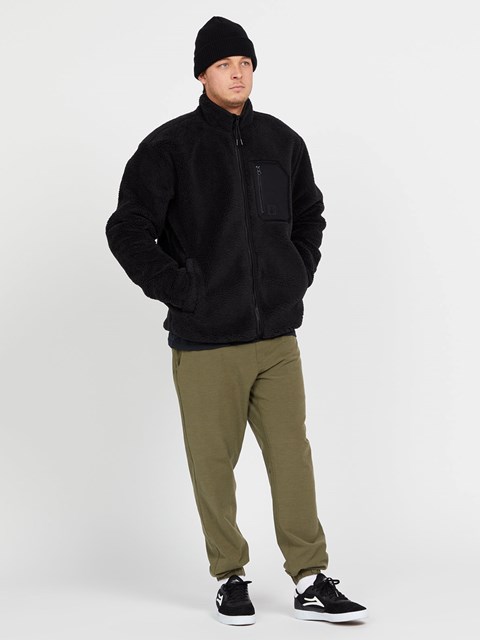 Volcom Muzzer Fuzzar Zip Hoodie Svarta | PBV098467