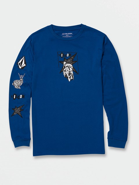 Volcom Ohgee Long Sleeve Tee Kungsblått | UZY637498