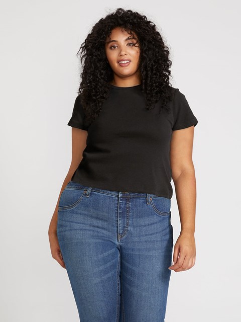 Volcom One of Each Baby Tee Plus Size Svarta | JYQ312764
