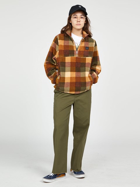 Volcom Pheelin It Mock Neck Hoodie Bronze | SCY632940