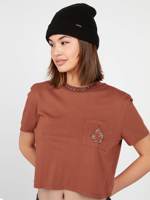 Volcom Pocket Dial Korta Sleeve Tee Mörk | DRQ286079