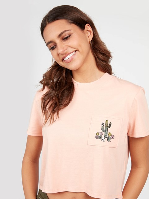 Volcom Pocket Dial Korta Sleeve Tee Rosa | JKB485976