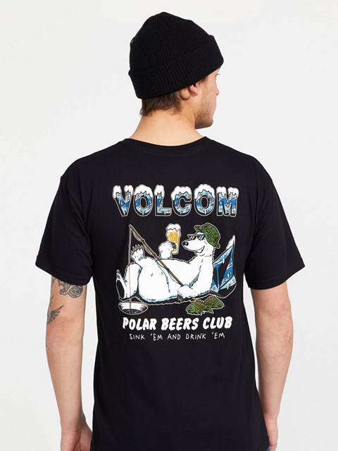 Volcom Polar Stoney Korta Sleeve Tee Svarta | IBS143265