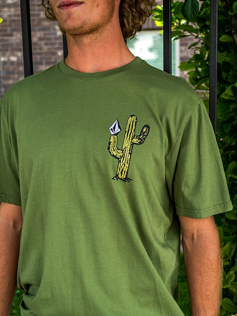 Volcom Prickly Farm To Yarn Korta Sleeve Tee Mossstone | PGZ961804
