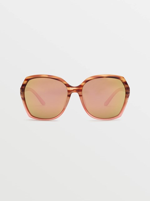 Volcom Psychic Sunglasses Matte Punk Tort / Bronze Champagne Chrome | IQG091427