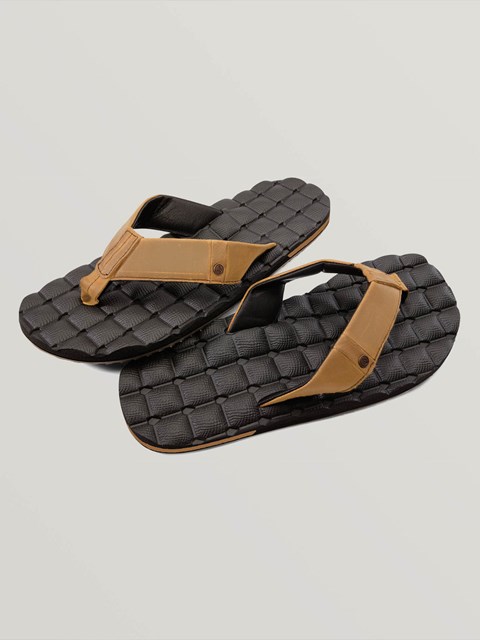 Volcom Recliner Läder Sandals Bruna | YPT127894
