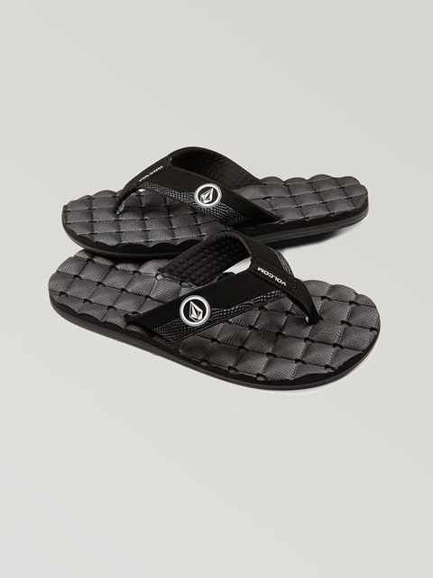 Volcom Recliner Sandal Svarta Vita | AKB094715