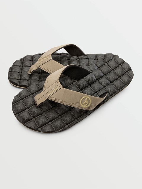 Volcom Recliner Sandals for Men Khaki | KSB739568
