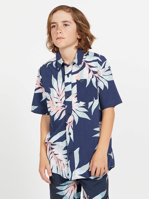 Volcom Seeweed Korta Sleeve Shirt Marinblå | NQU250681